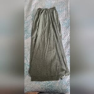 SHEIN Olive Polka Dot Maxi Skirt